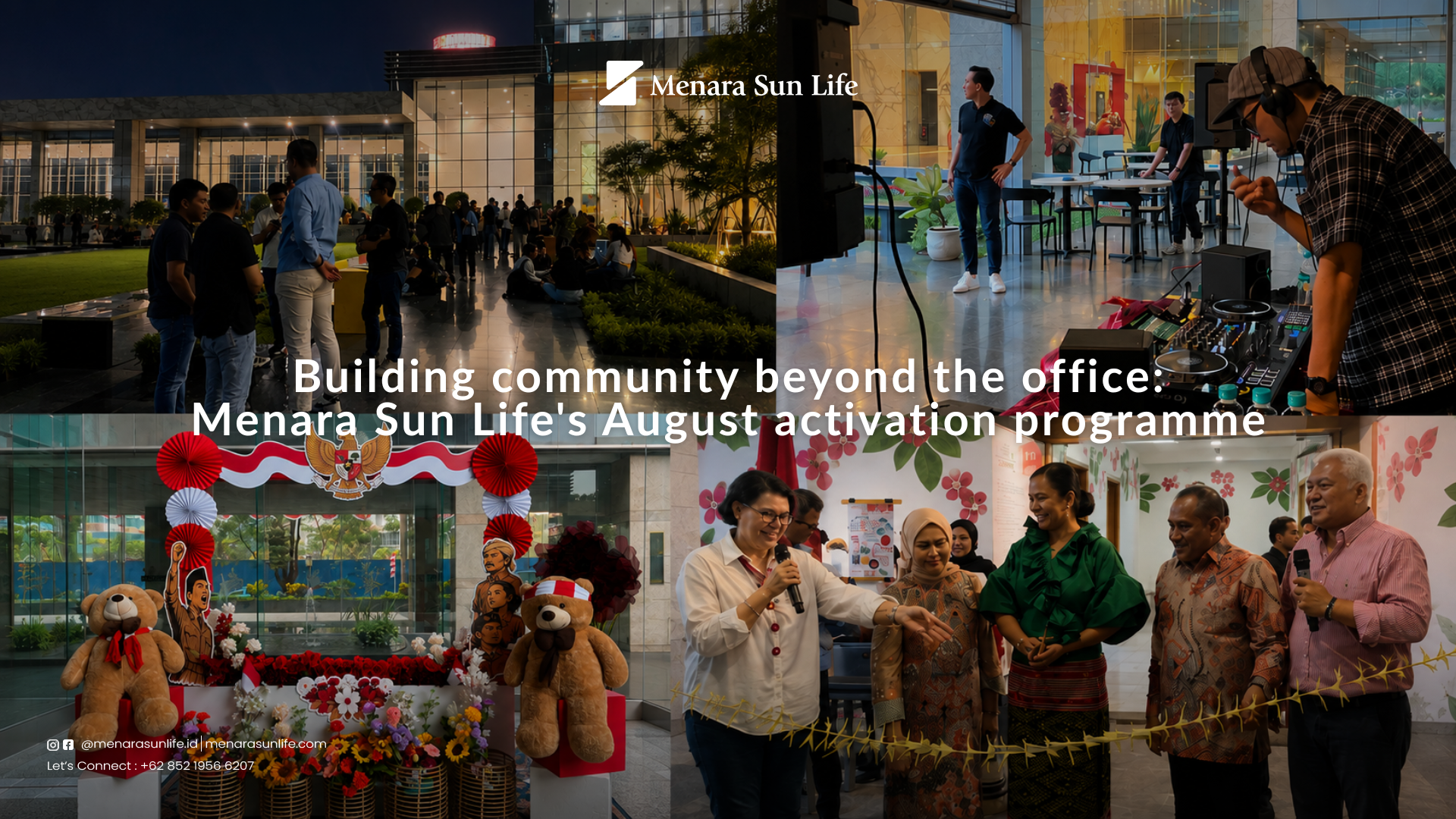 August Community Events at Menara Sun Life featuring Local Indonesia, DJ After Hours, and 17 Agustus celebrations