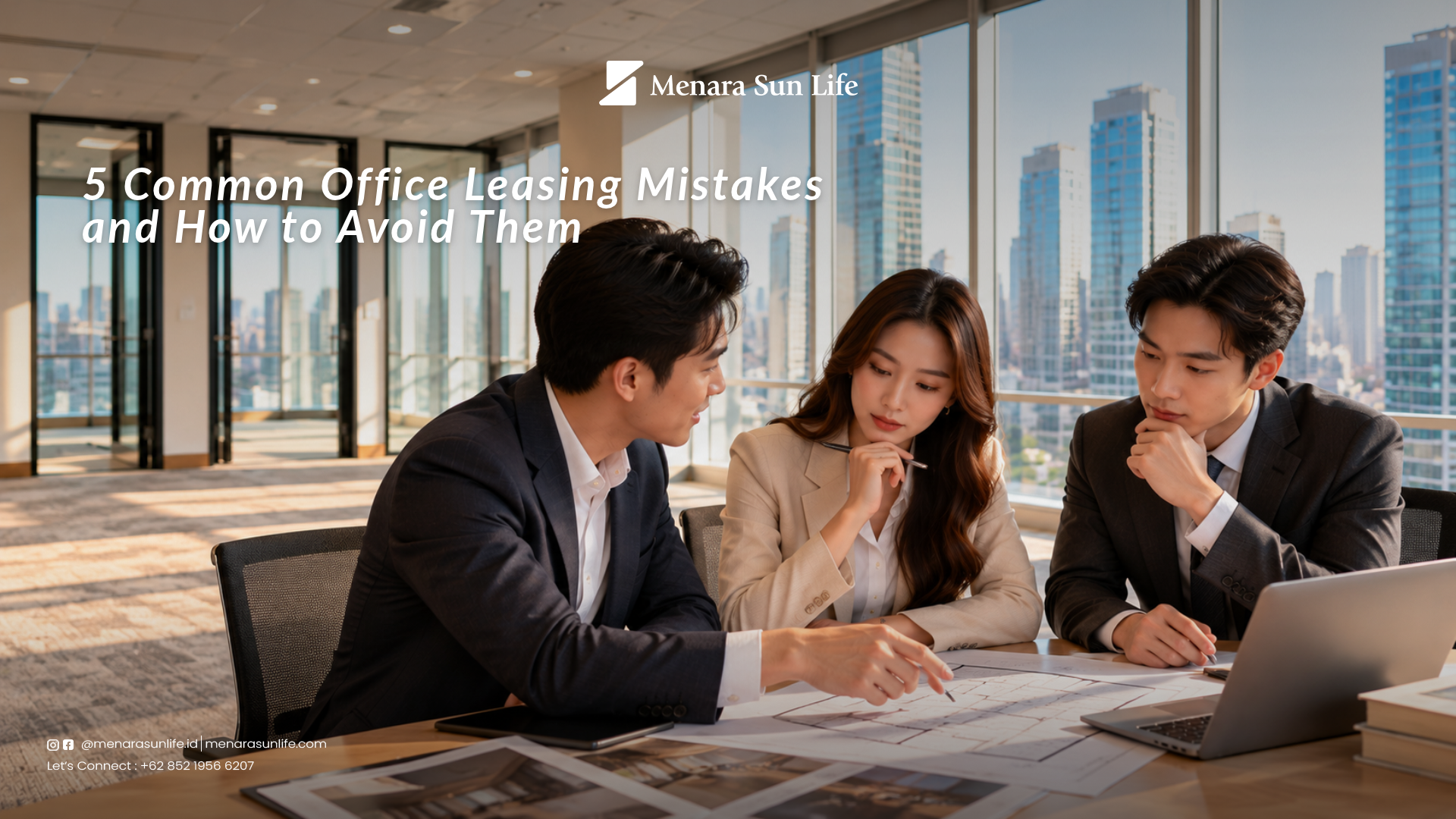 5 Common Office Leasing Mistakes and How to Avoid Them Modern office building at Menara Sun Life in Mega Kuningan, Jakarta